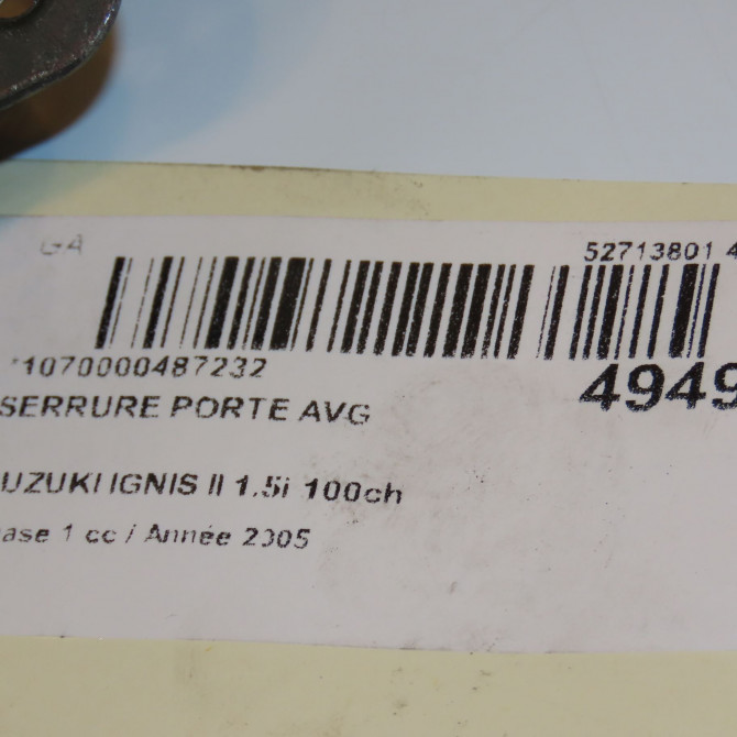 Serrure porte avg occasion SUZUKI IGNIS II Phase 1 09-2003->09-2009 1.5i 100ch 8220286G00 3