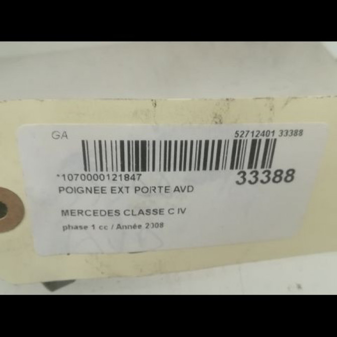 Poignee ext porte avd occasion MERCEDES CLASSE C IV phase 1 02-2014->... C220 170ch 20476014709999 3