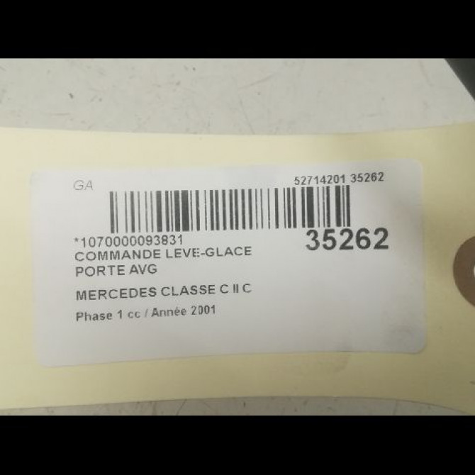Commande lève-glace porte avant gauche occasion MERCEDES CLASSE C II Phase 1 05-2000->03-2004 C 220 CDI 20382106797167 3