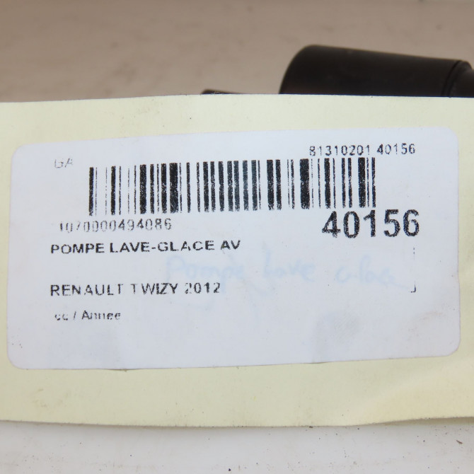 Pompe lave-glace avant occasion TWIZY 286202697R 3