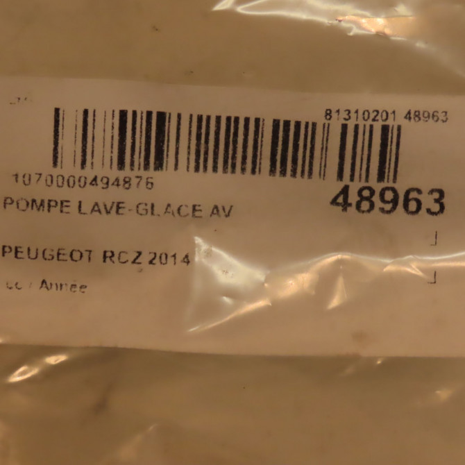 Pompe lave-glace avant occasion PEUGEOT RCZ 643476 4