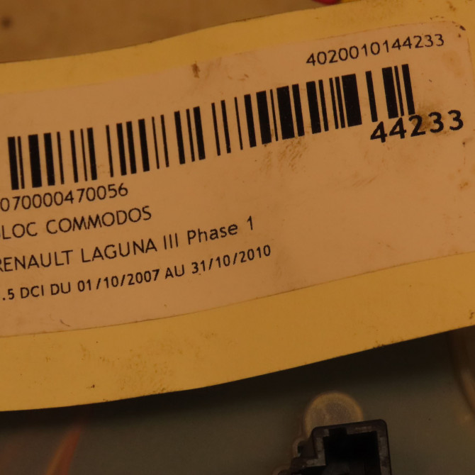 Bloc commodos occasion RENAULT LAGUNA III Phase 1 10-2007->10-2010 1.5 DCI 255670007R 4