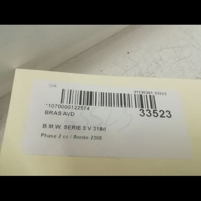 Bras avd occasion B.M.W. SERIE 3 V Phase 2 09-2008->12-2011 318d 2