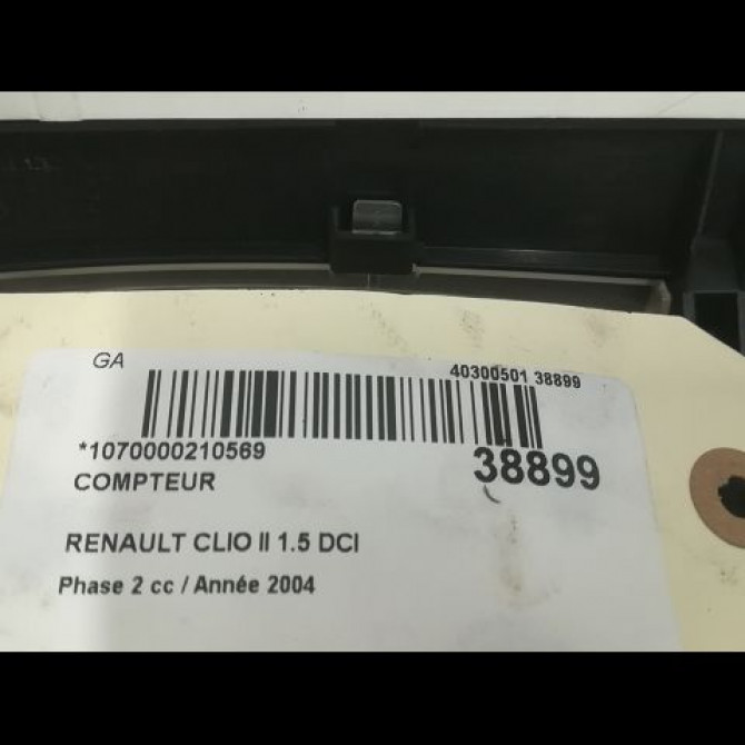 Compteur occasion RENAULT CLIO II Phase 2 06-2001->07-2006 1.5 DCI 80ch 8200401604 3
