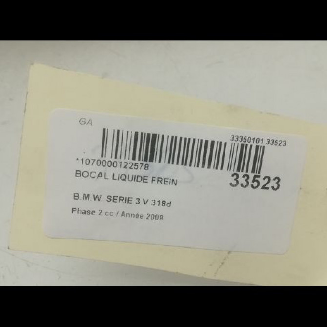 Bocal liquide frein occasion B.M.W. SERIE 3 V Phase 2 09-2008->12-2011 318d 34326764117 3