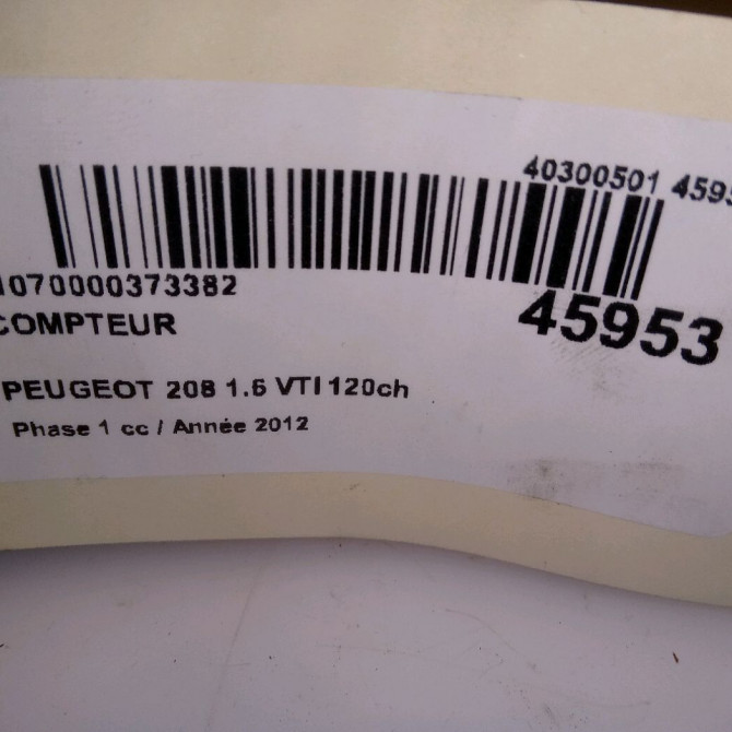 Compteur occasion PEUGEOT 208 208 Phase 1 2012-03-01->2015-09-30 1.6 VTI 120ch 9822633180 5