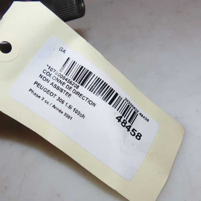 Colonne de direction non assistee occasion PEUGEOT 306 Phase 2 04-1997->03-2002 1.6i 100ch 4123G7 4