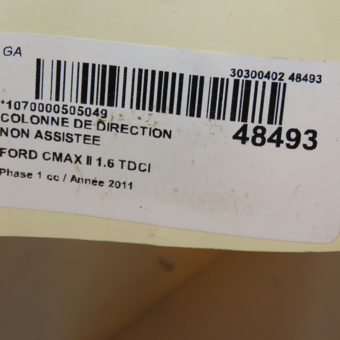 Colonne de direction non assistee occasion FORD CMAX II Phase 1 09-2010->09-2015 1.6 TDCI 115ch 2390126 4