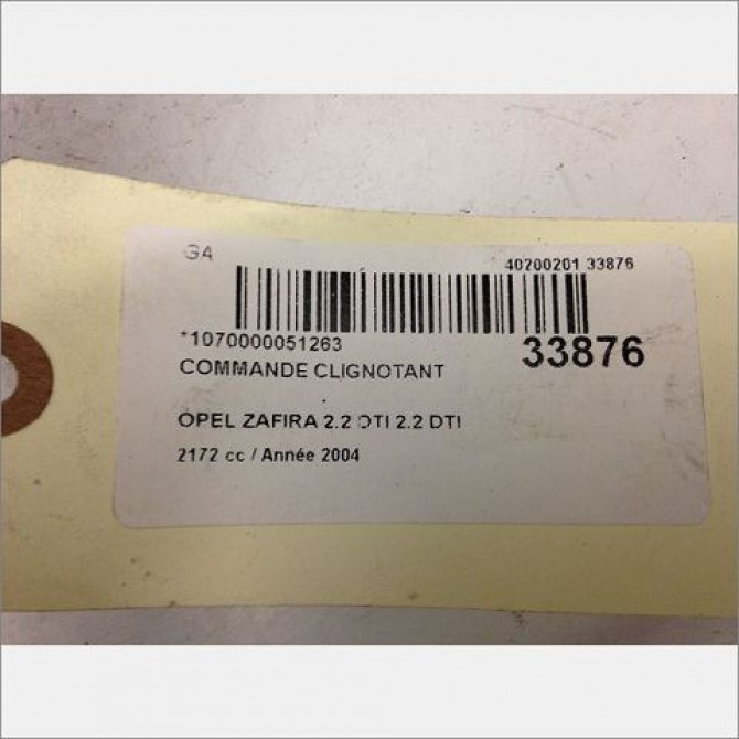 Commande clignotant occasion OPEL ZAFIRA I Phase 1 03-1999->07-2005 2.2 DTI 16v 125ch 92115268 4