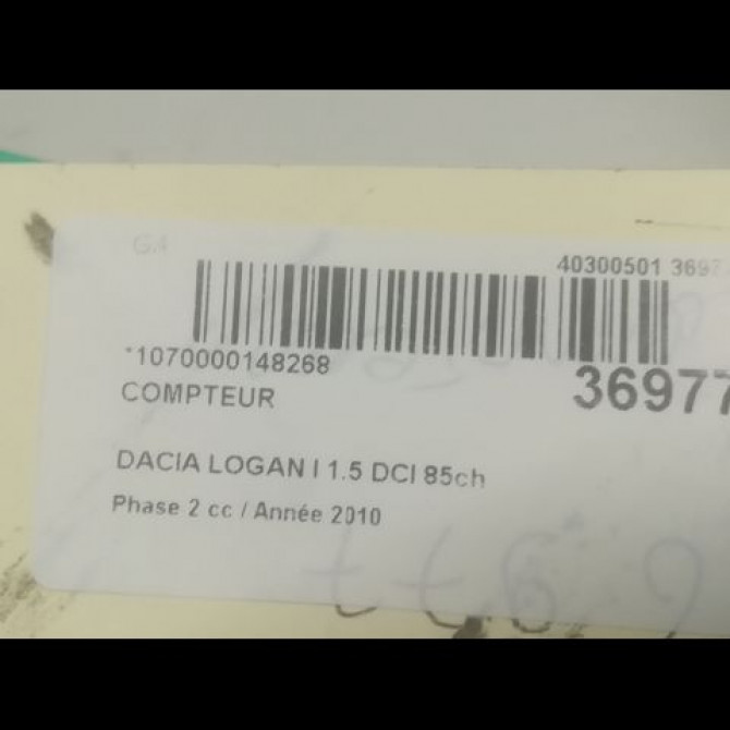 Compteur occasion DACIA LOGAN I Phase 2 07-2008->12-2012 1.5 DCI 85ch 248108733R 3