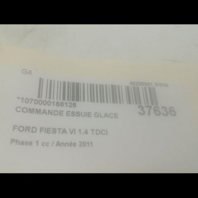 Commande essuie glace occasion FORD FIESTA VI Phase 1 10-2008->11-2012 1.4 TDCI 70ch 1537625 3
