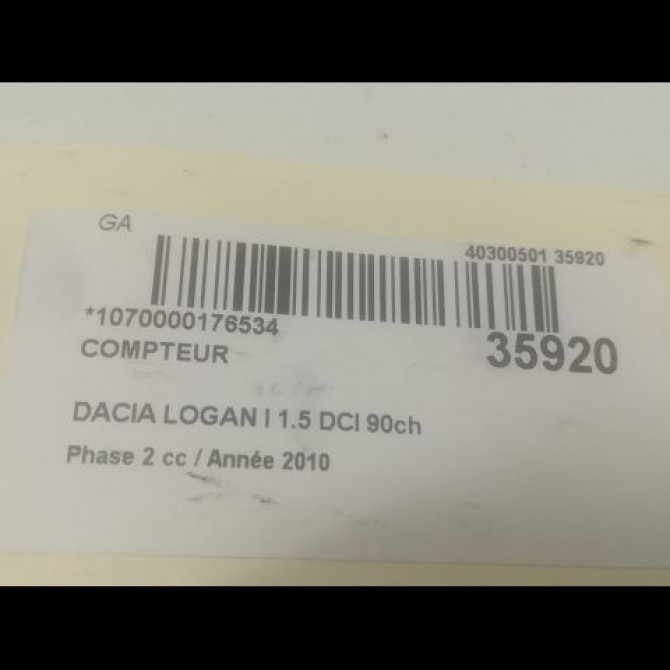 Compteur occasion DACIA LOGAN I Phase 2 07-2008->12-2012 1.5 DCI 90ch 248108733R 3