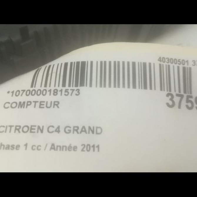 Compteur occasion CITROEN C4 GRAND PICASSO I Phase 1 10-2006->09-2013 1.6 HDI 110ch 6103KV 3