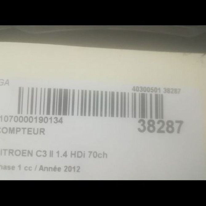 Compteur occasion CITROEN C3 II Phase 1 11-2009->02-2013 1.4 HDi 70ch 98041181XT 3