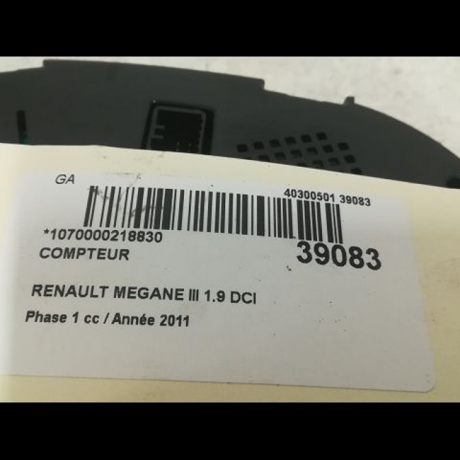 Compteur occasion RENAULT MEGANE III Phase 1 11-2008->01-2012 1.9 DCI 130ch 248100342R 3