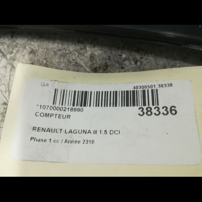 Compteur occasion RENAULT LAGUNA III Phase 1 10-2007->10-2010 1.5 DCI 248100006R 3