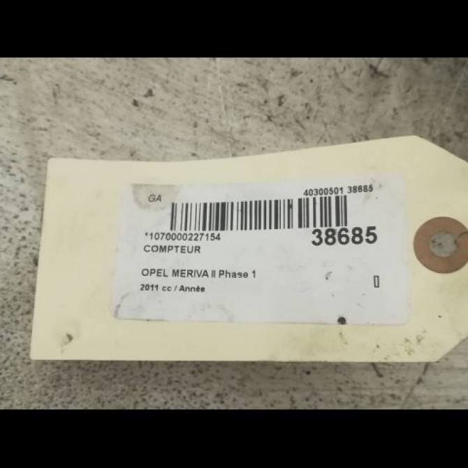 Compteur occasion OPEL MERIVA II Phase 1 09-2010->03-2014 13346210 3