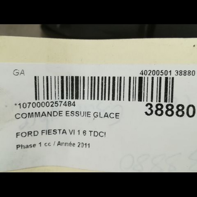 Commande essuie glace occasion FORD FIESTA VI Phase 1 10-2008->11-2012 1.6 TDCI 95ch 1537625 3