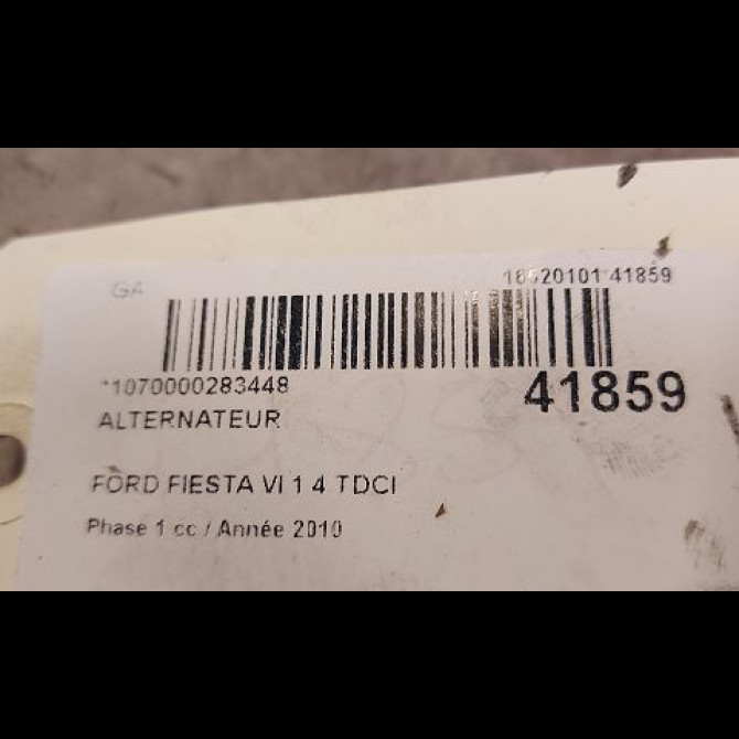 Alternateur occasion FORD FIESTA VI Phase 1 10-2008->11-2012 1.4 TDCI 68ch 2260730 4