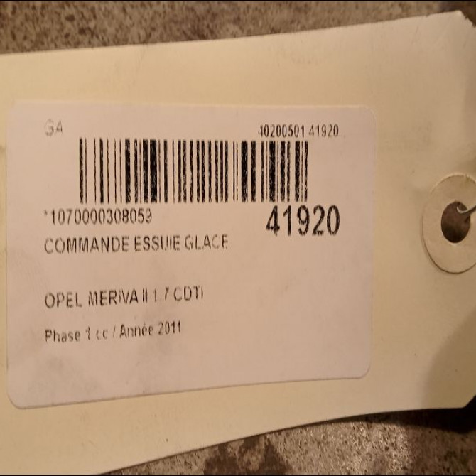 Commande essuie glace occasion OPEL MERIVA II Phase 1 09-2010->03-2014 1.7 CDTI 110ch 20964885 3