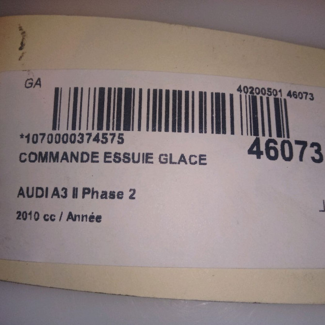 Commande essuie glace occasion AUDI A3 II Phase 2 06-2008->07-2012 8P0953519E9B9 5