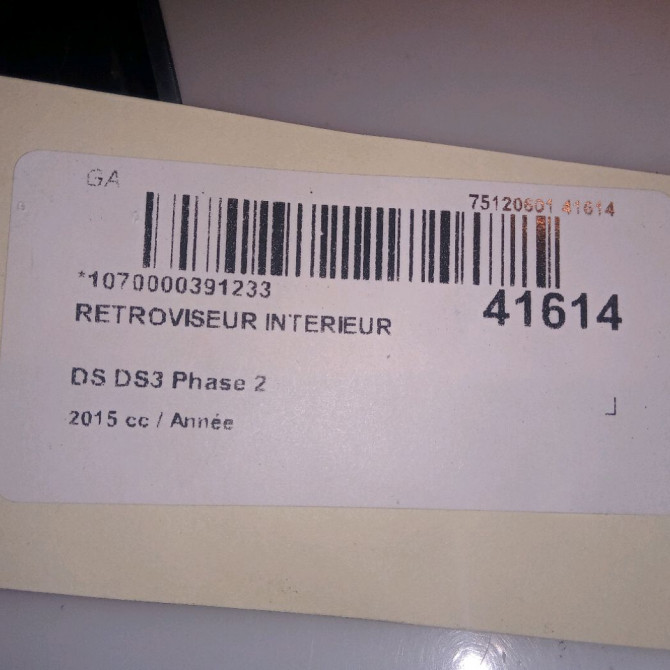 Retroviseur interieur occasion DS DS3 Phase 2 06-2014->... 815489 4