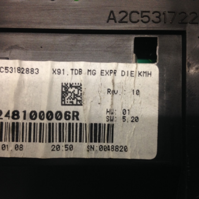 Compteur occasion RENAULT LAGUNA III Phase 1 ESTATE 10-2007->10-2010 2.0 DCI 130ch 248100006R 3