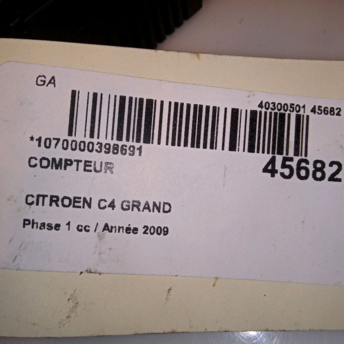 Compteur occasion CITROEN C4 GRAND PICASSO I Phase 1 10-2006->09-2013 1.6 HDI 110ch 6103KV 5