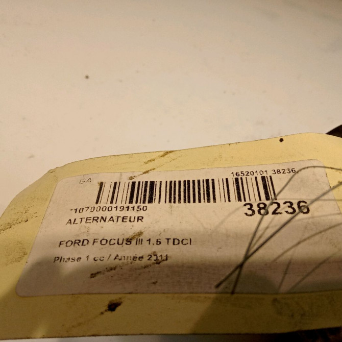 Alternateur occasion FORD FOCUS III Phase 1 01-2011->04-2015 1.6 TDCI 115ch 2260730 6