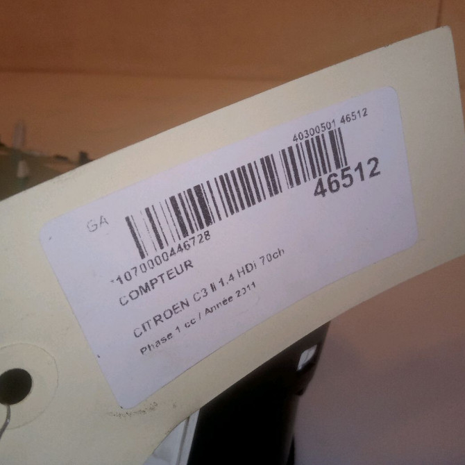 Compteur occasion CITROEN C3 II Phase 1 11-2009->02-2013 1.4 HDi 70ch 98041181XT 4