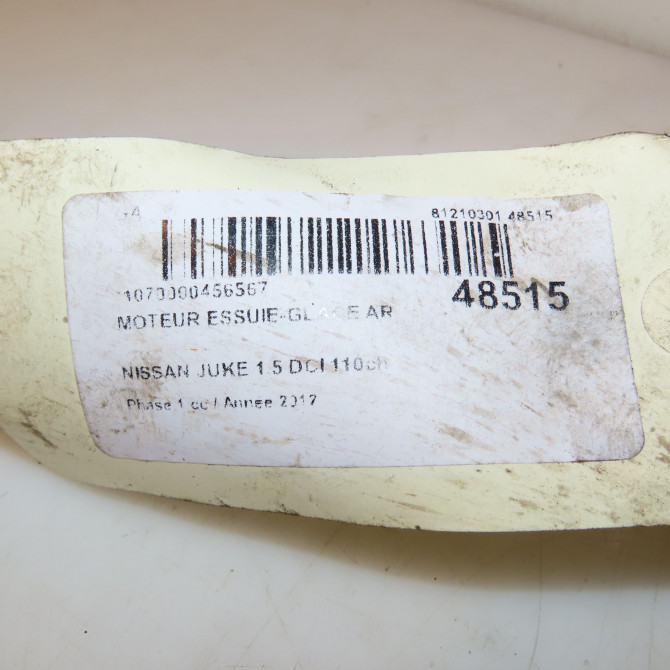 Moteur essuie-glace arrière occasion NISSAN JUKE Phase 1 09-2010->... 1.5 DCI 110ch 287101KA0A 3