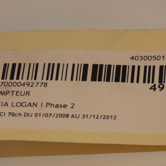 Compteur occasion DACIA LOGAN I Phase 2 07-2008->12-2012 1.5 DCI 70ch 248106397R 3