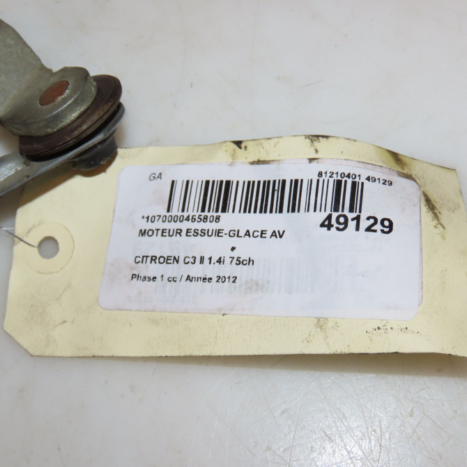 Moteur essuie-glace avant occasion CITROEN C3 II Phase 1 11-2009->02-2013 1.4i 75ch 6405QC 4