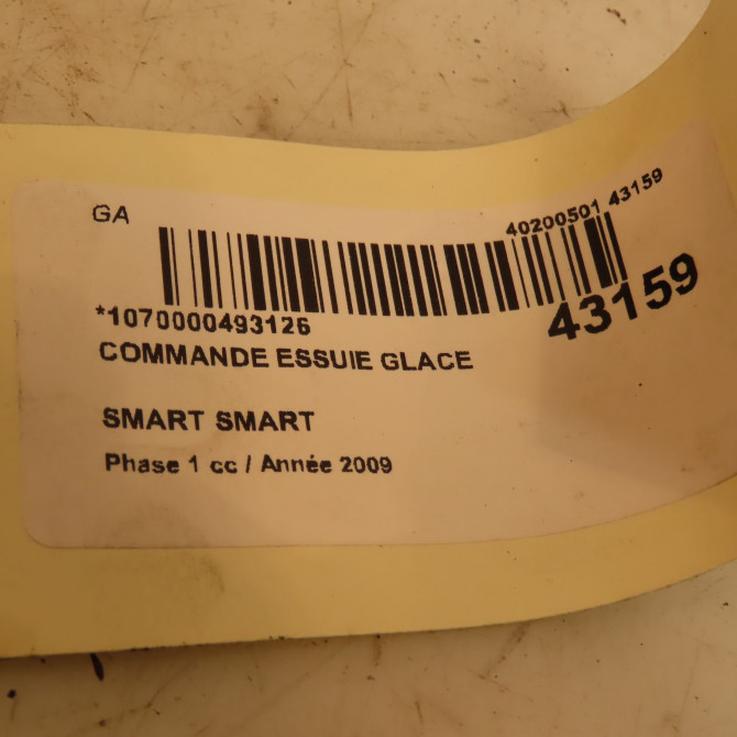 Commande essuie glace occasion SMART 146 Phase 1 04-1995->04-1999 0.8 CDI 45ch 4519050400 3