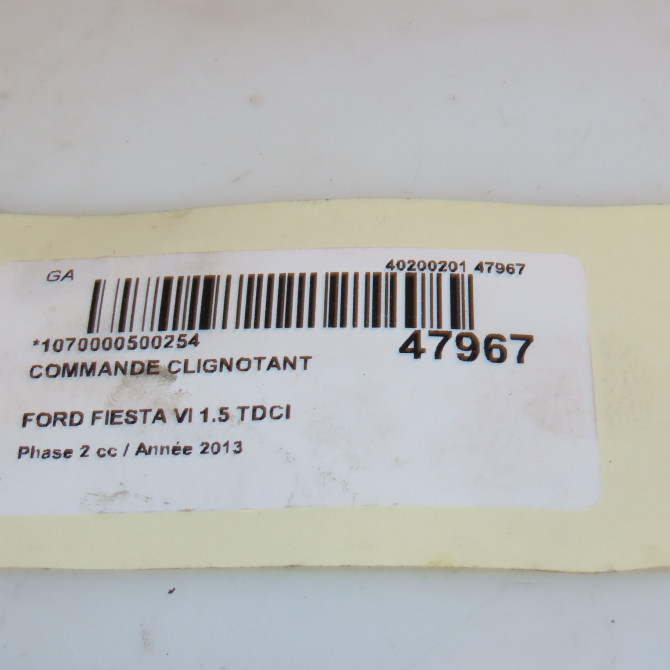 Commande clignotant occasion FORD FIESTA VI Phase 2 11-2012->... 1.5 TDCI 95ch 1785900 3