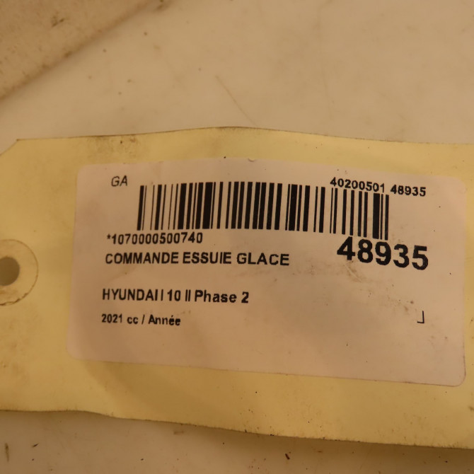 Commande essuie glace occasion HYUNDAI I 10 II Phase 2 09-2016->... 93420K7510 3