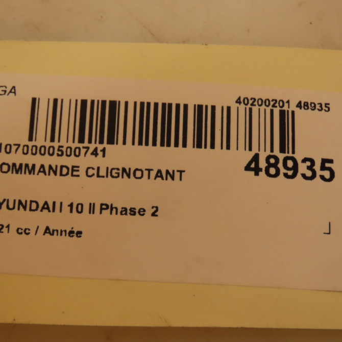 Commande clignotant occasion HYUNDAI I 10 II Phase 2 09-2016->... 93410K7330 4