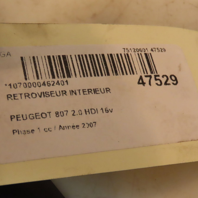 Retroviseur interieur occasion PEUGEOT 807 Phase 1 06-2002->12-2014 2.0 HDI 16v 136ch 8153J5 4