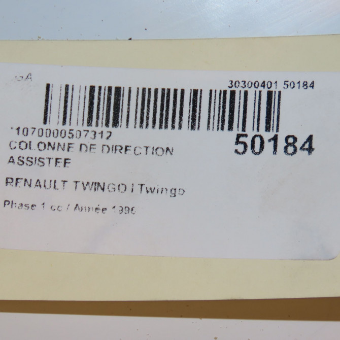 Colonne de direction assistee occasion RENAULT TWINGO I Phase 1 04-1993->08-1998 Twingo 12.96>08.98 5