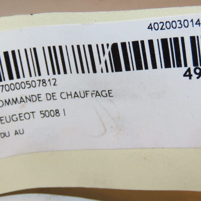 Commande de chauffage occasion PEUGEOT 5008 I phase 2 09-2013->... 2.0 HDI 150ch 6452Y4 4