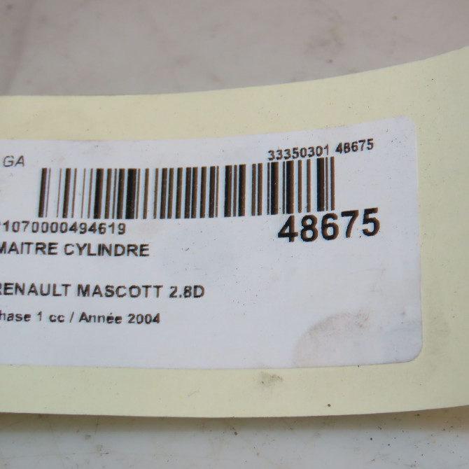 Maitre cylindre occasion RENAULT MASCOTT Phase 1 04-1995->04-1999 2.8D 86ch 3