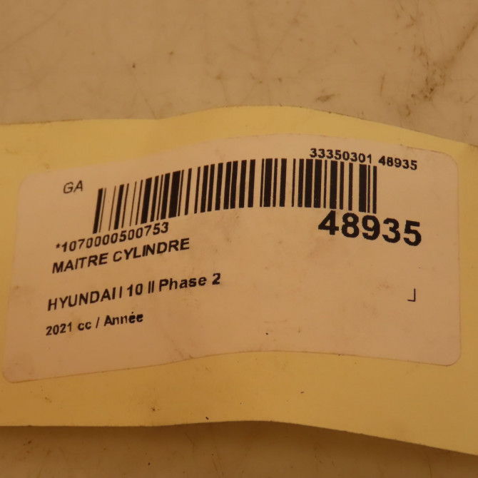Maitre cylindre occasion HYUNDAI I 10 II Phase 2 09-2016->... 58510K7800 4