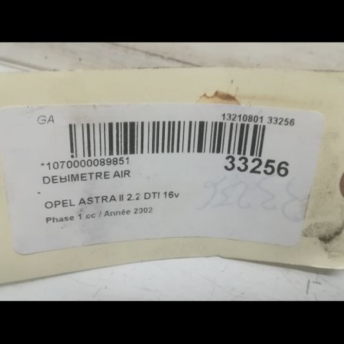 Debimetre air occasion OPEL ASTRA II Phase 1 04-1998->09-2004 2.2 DTI 16v 93171527 4