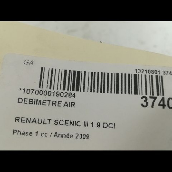 Debimetre air occasion RENAULT SCENIC III Phase 1 04-2009->11-2011 1.9 DCI 130ch 8200682558 4
