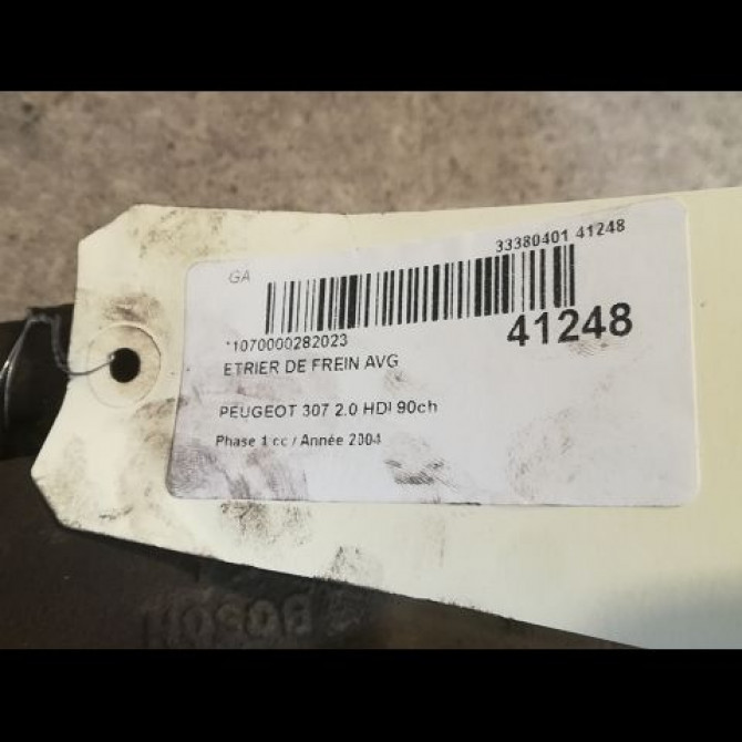 Etrier de frein avant gauche occasion PEUGEOT 307 Phase 1 04-2001->06-2005 2.0 HDI 90ch 1617292080 3