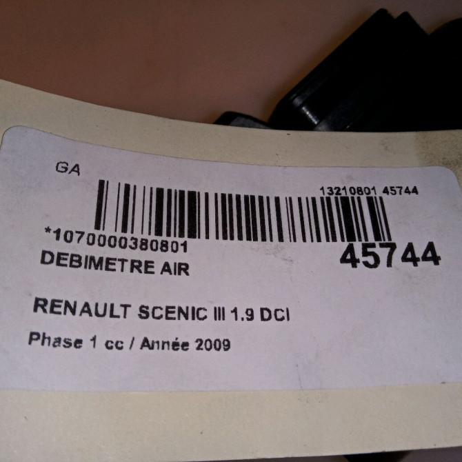 Debimetre air occasion RENAULT SCENIC III Phase 1 04-2009->11-2011 1.9 DCI 130ch 8200682558 4