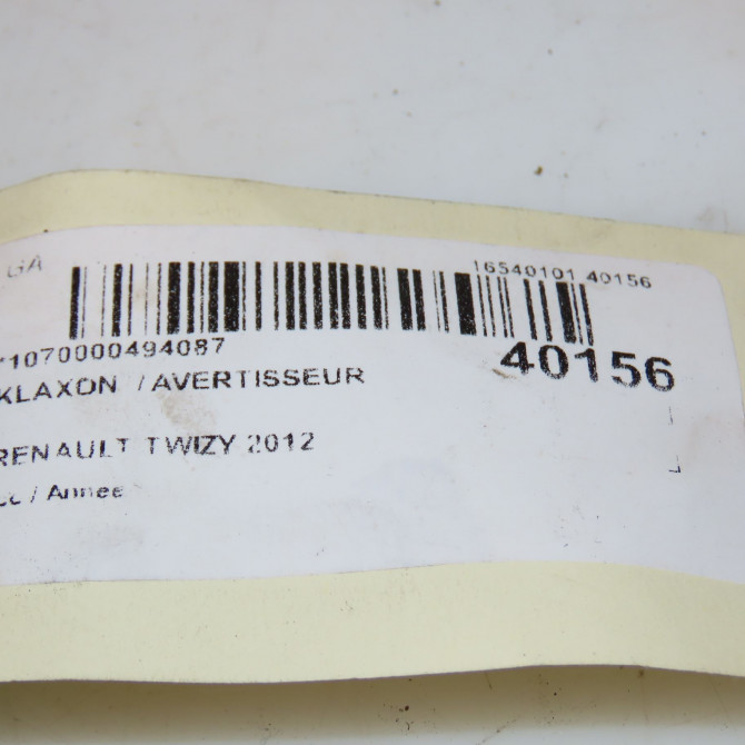Klaxon  / avertisseur occasion TWIZY 256109649R 3