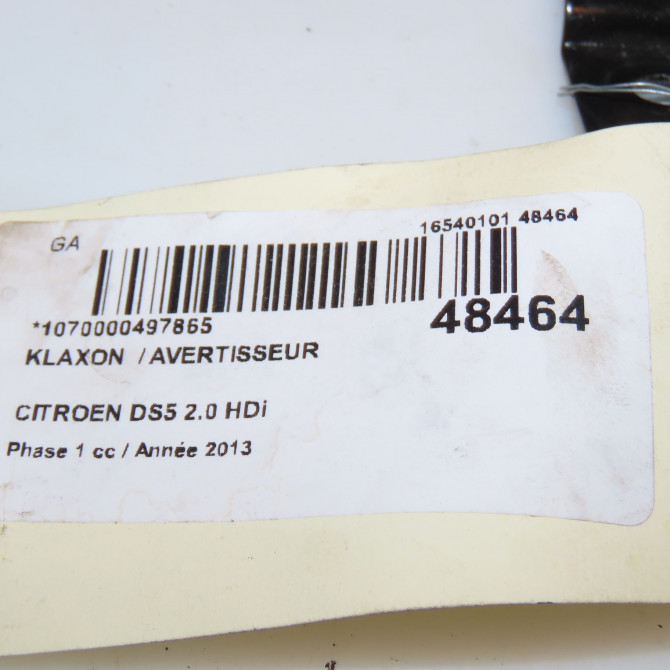 Klaxon  / avertisseur occasion  9678371880 3