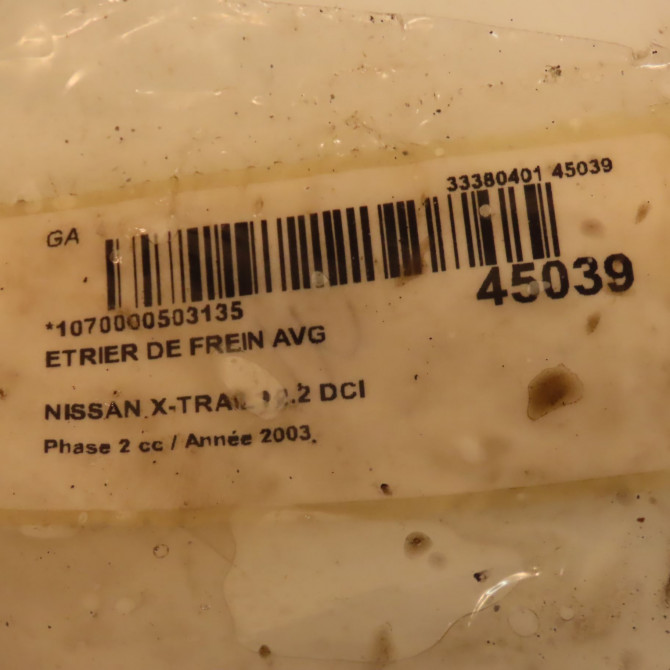 Etrier de frein avant gauche occasion NISSAN X-TRAIL I Phase 2 01-2004->11-2007 2.2 DCI 410118H30A 4