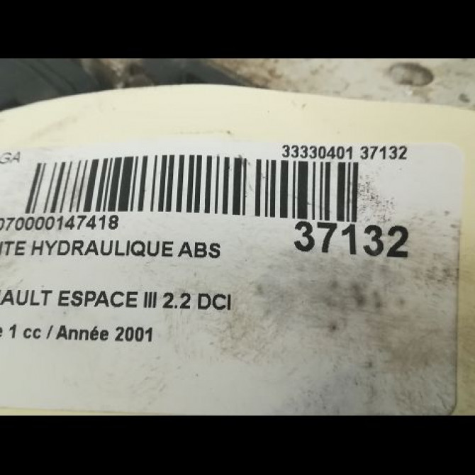 Unité hydraulique ABS occasion RENAULT ESPACE III Phase 1 12-1996->09-2002 2.2 DCI 115ch 6025370908 3